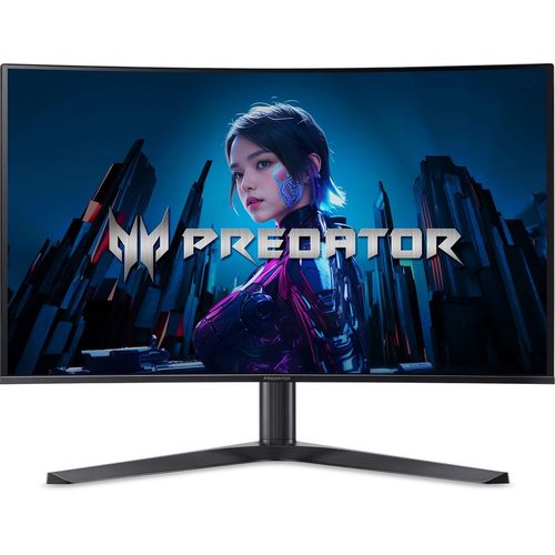 31.5" Монитор Acer Predator X32Xbmiipphuzx, 3840x2160, QD OLED, 240Гц, 2хHDMI, 2хDP, изогнутый, черный [um.jxxcd.x01]