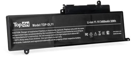 Батарея для ноутбуков TopON TOP-DL11, 3400мAч, 11.1В
