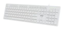 Клавиатура Acer OKW123, проводная, мембранная, белый
