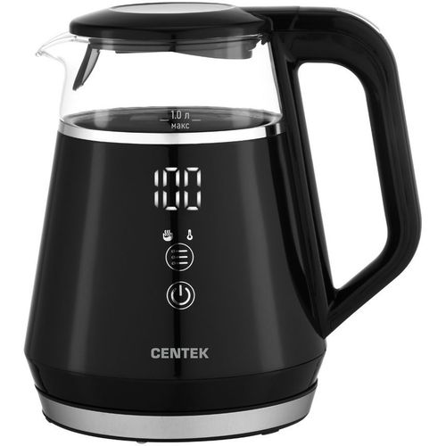 Чайник электрический CENTEK CT-0019, 1л, пластик/стекло