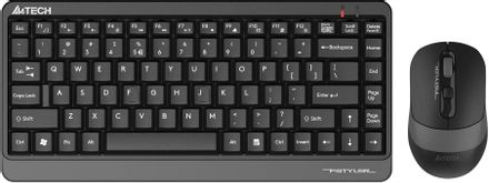 Комплект (клавиатура+мышь) A4TECH Fstyler FG1110, USB, беспроводной, черный и серый [fg1110 grey]