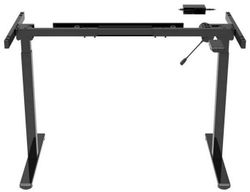 Стол компьютерный FOXGEAR ED-45, с регулировкой высоты, электропривод, ЛДСП, черный
