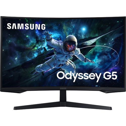 27" Монитор Samsung Odyssey G5 S27CG550EI, 2560x1440, VA, 165Гц, 1хHDMI, 1хDP, изогнутый, черный [ls27cg550eixci]