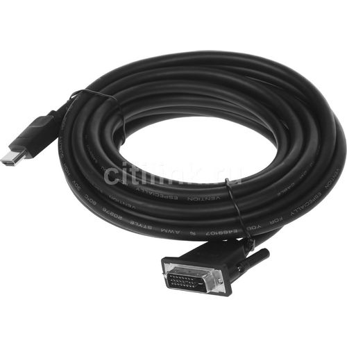 Кабель видео VENTION ABFBJ, HDMI (m) - DVI-D (m), ver 1.4, 5м, GOLD, черный