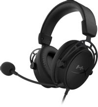 Гарнитура игровая HYPERX Cloud Alpha S Blackout (HX-HSCAS-BK),  проводные, черный