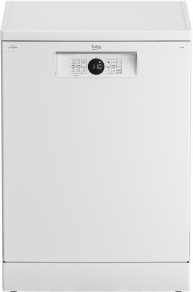 Посудомоечная машина Beko BDFN26422W,  полноразмерная, напольная, 59.8см, загрузка 14 комплектов, белая [7629308377]