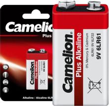 Изображение товара Батарейка CAMELION Plus Alkaline 6LR61-BP1 9V 550мАч 1 шт.