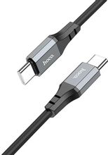 Изображение товара Кабель Hoco Spear,  USB Type-C (m) -  USB Type-C (m),  1м,  3A,  черный [x86 type-c to type-c]
