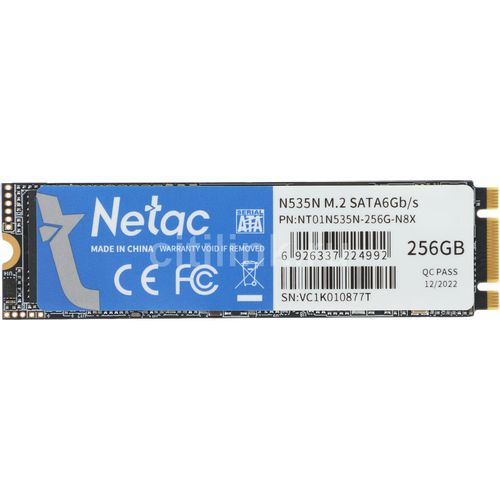 256ГБ SSD накопитель NETAC N535N NT01N535N-256G-N8X M.2 2280, SATA III, M.2