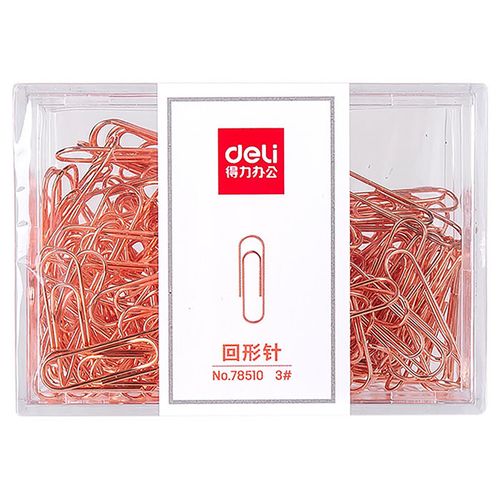Скрепки Deli 78510, металл, 29мм, золотистый, 160 шт 6 шт./кор.