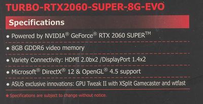 Asus 2060 super turbo top