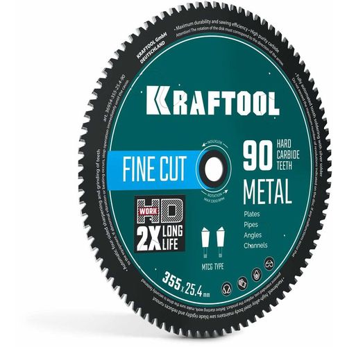 Пильный диск Kraftool 36954-355-25.4-90, 355мм, 25.4мм, по металлу
