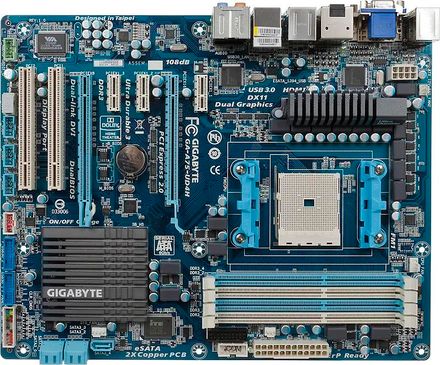 Материнская плата Gigabyte GA-A75-UD4H, Socket FM1, AMD A75 FCH, ATX, Ret
