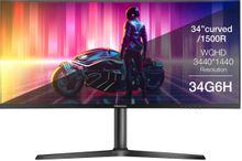 Изображение товара 34" Монитор Hisense 34G6H, 3440x1440, VA, 165Гц, 2хHDMI, 1хDP, изогнутый, черный