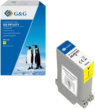 Картридж G&G GG-PFI107Y, PFI-107 Y, желтый / GG-PFI107Y