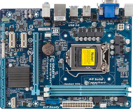 Материнская плата Gigabyte GA-B75M-D2V, LGA 1155, Intel B75, mATX, Ret