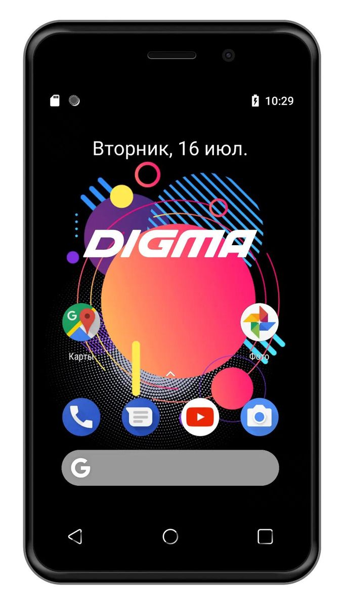 Смартфон Digma Linx Alfa 3G, черный – купить в Ситилинк | 1064080