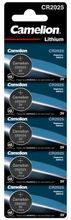 Изображение товара Батарейка CAMELION Lithium CR2025 BL-5, 5 шт. 150 мАч