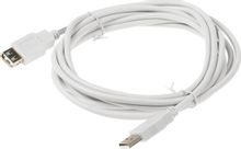 Изображение товара Кабель-удлинитель USB2.0 NingBo USB A(m) - USB A(f), 3м, серый