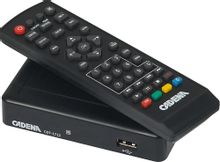 Ресивер DVB-T2 Cadena CDT-1712, черный – купить в Ситилинк | 1119742