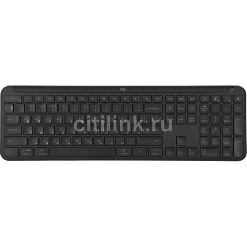 Клавиатура Logitech K950, беспроводная, USB, Bluetooth/Радиоканал, ножничная, с гравировкой, черный [920-012434]