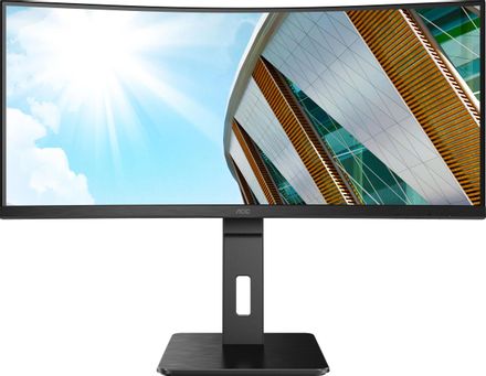 34" Монитор AOC Pro CU34P2C, 3440x1440, VA, 100Гц, 1хHDMI, 1хDP, изогнутый, черный