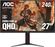 Изображение товара 27" Монитор AOC Q27G4ZMN,  2560x1440,  VA,  240Гц,  2хHDMI,  1хDP,  черный и черный/красный