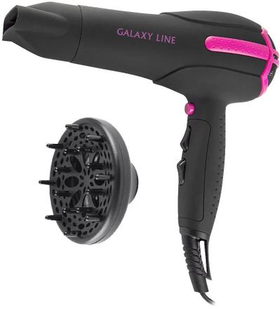 Фен GALAXY LINE GL 4311, 2000Вт, черный и розовый