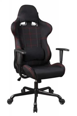 Кресло руководителя Бюрократ 771, на колесиках, ткань, черный/красный [771/black+bl]