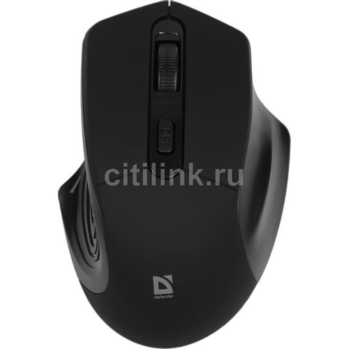 Мышь беспроводная Defender Datum MB-345, радио, оптическая, USB, 1600dpi, черный [52345]