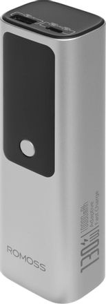 Внешний аккумулятор (Power Bank) Romoss PPU10, 10000мAч, серебристый/черный