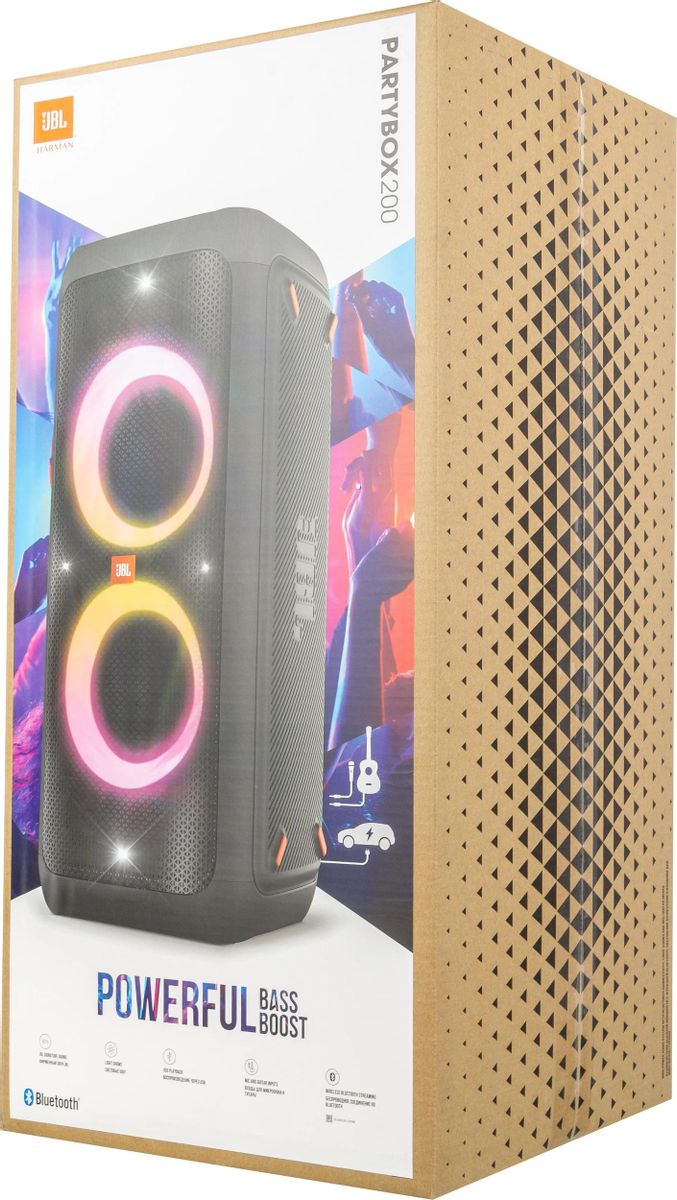 Jbl bluetooth party sales speaker box 200