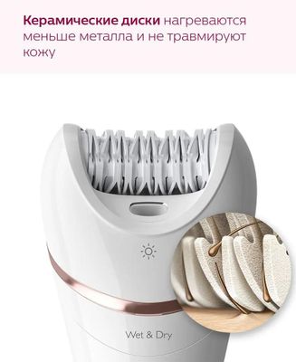 Эпилятор Philips BRE735/00 белый – купить в Ситилинк | 1416101