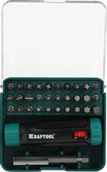 Отвертка с насадками Kraftool 26142-H32, 32 предмета, в жестком кейсе