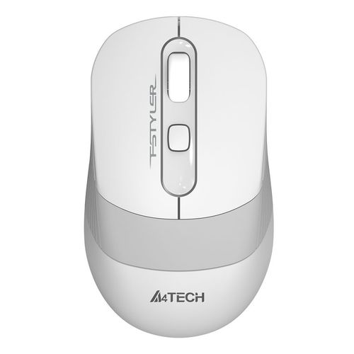 Мышь беспроводная A4TECH Fstyler FG10S, радио, оптическая, USB, 2000dpi, белый и серый [fg10s white]