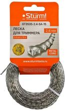 Изображение товара Леска для триммеров STURM GT3535 2. 4 мм, 15 м - прочная и универсальная