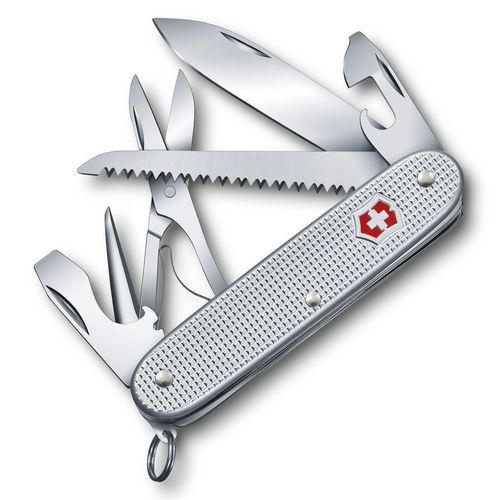 Складной нож Victorinox Farmer X Alox, функций: 10, 93мм, серебристый, коробка картонная [0.8271.26]