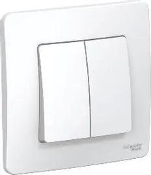 Выключатель Schneider Electric Blanca 2-клавишный, установка скрытая, IP20, белый