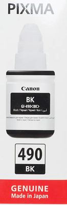 Чернила Canon GI-490BK 0663C001, для Canon, 135мл, черный