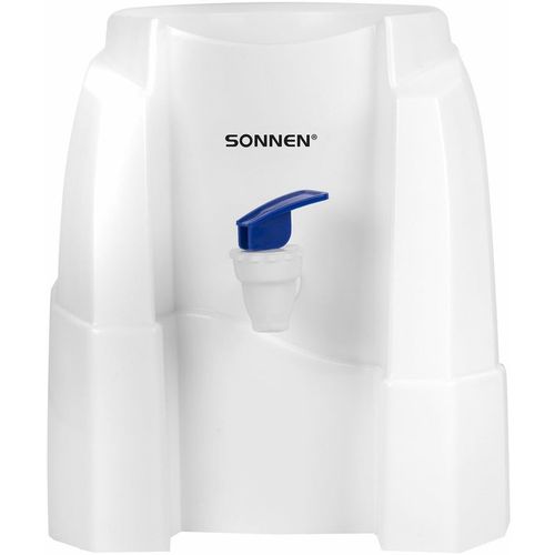 Кулер SONNEN TS-01W, настольный, без нагрева/охлаждения, push — кран, белый/белый [456175]
