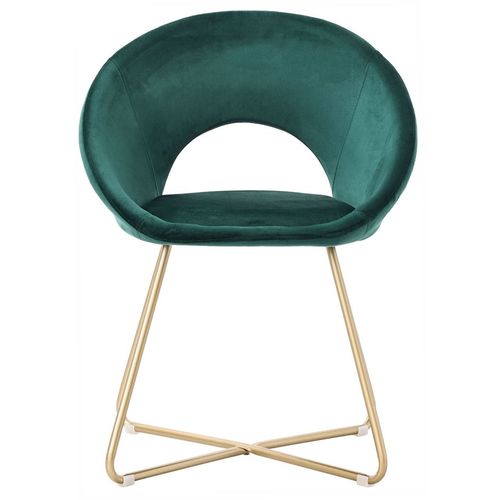 Стул HESBY HSBI_DC2124_GREEN, на ножках, велюр, зеленый
