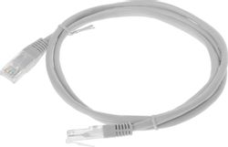 Патч-корд A1 LCU5E-1M, вилка RJ-45, вилка RJ-45, кат.5E, 1м, серый