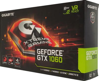 Gigabyte NVIDIA GeForce GTX 1060 GV N1060XTREME 6GD 6 GDDR5 OC Ret 388779