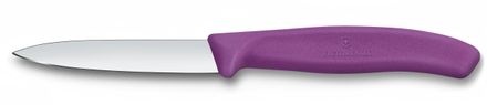 Нож кухонный Victorinox Swiss Classic, универсальный, для чистки овощей и фруктов, 80мм, заточка прямая, стальной, пурпурный [6.7605.c1]
