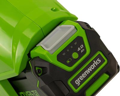 Триммер электрический GREENWORKS GD40BCK4, аккумуляторный, 40В, 4Ач, с ...