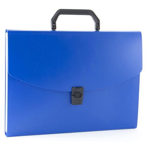 Портфель Бюрократ -BPP6BLUE, 6 отд., A4, пластик, 0.7мм, синий 16 шт./кор.
