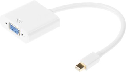 Переходник Display Port  miniDisplayPort (m) -  VGA (f),  белый