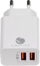 Изображение товара Сетевое зарядное устройство ZIBELINO MC-2UA,  2xUSB-A,  12Вт, 2.4A, белый [zc-mc-2ua-2.4a-wht]