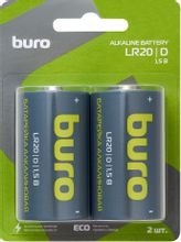 Изображение товара D Батарейка Buro Alkaline LR20, 2 шт. 18000мAч Изображение товара D Батарейка Buro Alkaline LR20, 2 шт. 18000мAч