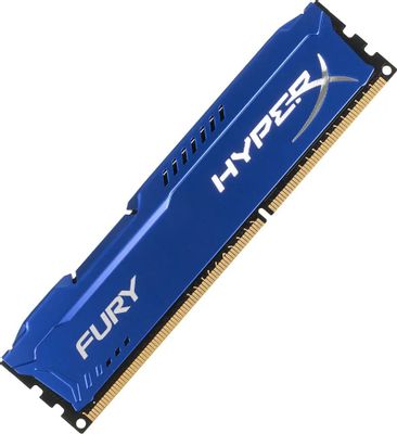 Оперативная память Kingston HyperX Fury Blue Series HX318C10F/4 DDR3 -  1x 4ГБ 1866МГц, DIMM,  Ret